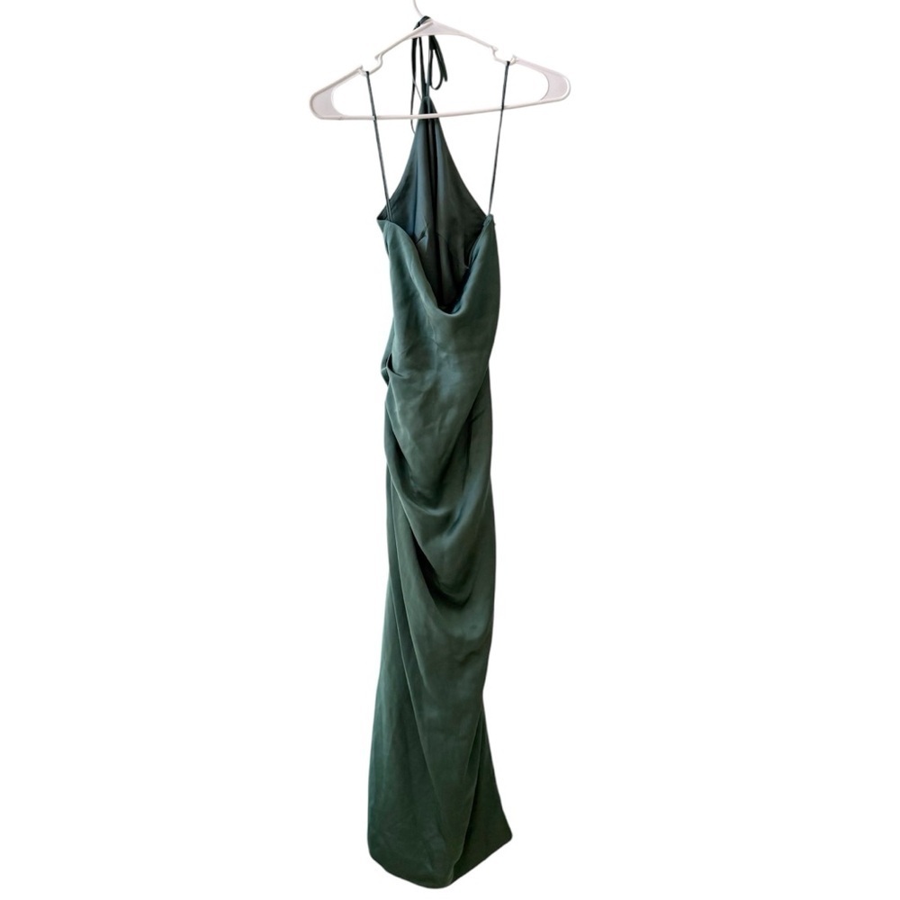 🆕 SIMKHAI Hansel Halter Neckline Maxi Dress Park Slope Green Sz 4 - Picture 3 of 9